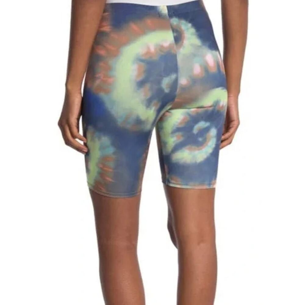 Nordstrom AFRM Lars Bike Shorts In Soft Multi Spiral Tie Dye Size Medium NEW